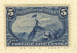 Fremont on the Rockies - Dark Blue United States Postage Stamp | Trans-Mississippi "Omaha" Exposition