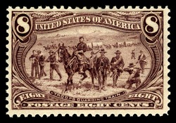 Troops Guarding Wagons - Dark Lilac United States Postage Stamp | Trans-Mississippi "Omaha" Exposition