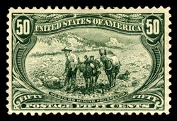 Western Mining Prospector - Olive United States Postage Stamp | Trans-Mississippi "Omaha" Exposition