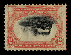 Empire State Express - Inverted Train United States Postage Stamp | Pan-American