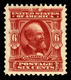 James Garfield - Magenta United States Postage Stamp