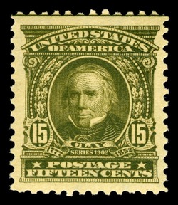 Henry Clay - Olive Green United States Postage Stamp