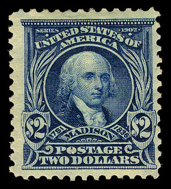 James Madison - Steel Blue United States Postage Stamp