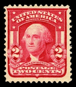 George Washington - Carmine - Type I United States Postage Stamp