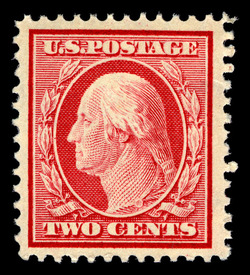 George Washington - Carmine - Double Line Watermark United States Postage Stamp | Washington-Franklin Series