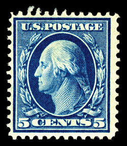 George Washington - Blue - Double Line Watermark - Perf 12 United States Postage Stamp | Washington-Franklin Series