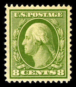George Washington - Olive Green - Double Line Watermark - Perf 12 United States Postage Stamp | Washington-Franklin Series
