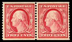 George Washington - Carmine - Double Line Watermark - Horizontal Imperforate - Perf 12 United States Postage Stamp | Washington-Franklin Series