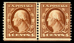 George Washington - Orange Brown - Double Line Watermark - Horizontal Imperforate - Perf 12 United States Postage Stamp | Washington-Franklin Series