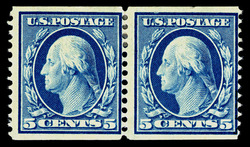 George Washington - Blue - Double Line Watermark - Horizontal Imperforate - Perf 12 United States Postage Stamp | Washington-Franklin Series