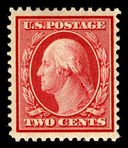 George Washington - Carmine - Double Line Watermark - Bluish Paper United States Postage Stamp | Washington-Franklin Series
