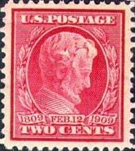 Abraham Lincoln - Carmine United States Postage Stamp