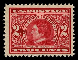 William H Seward - Carmine United States Postage Stamp