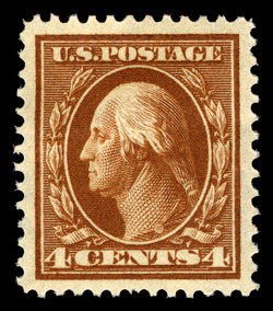 George Washington - Brown - Single Line Watermark - Perf 12 United States Postage Stamp | Washington-Franklin Series