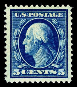 George Washington - Blue - Single Line Watermark - Perf 12 United States Postage Stamp | Washington-Franklin Series