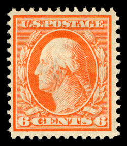 George Washington - Red Orange - Single Line Watermark - Perf 12 United States Postage Stamp | Washington-Franklin Series