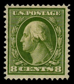 George Washington - Olive Green - Single Line Watermark - Perf 12 United States Postage Stamp | Washington-Franklin Series