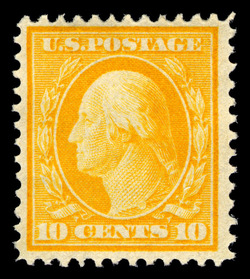 George Washington - Yellow - Single Line Watermark - Perf 12 United States Postage Stamp | Washington-Franklin Series