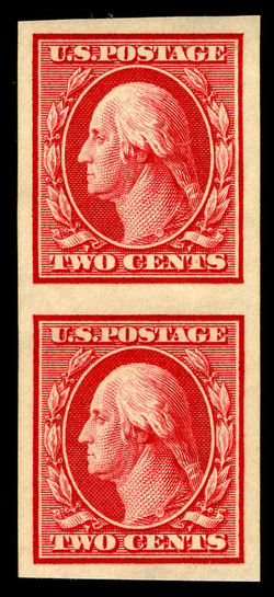 George Washington - Carmine - Single Line Watermark - Imperforate United States Postage Stamp | Washington-Franklin Series