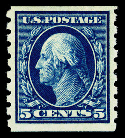 George Washington - Blue - Single Line Watermark - Horizontal Imperforate - Perf 8 United States Postage Stamp | Washington-Franklin Series