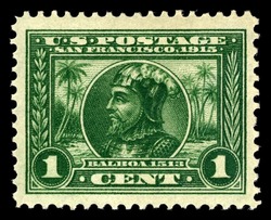 Vasco Nunez De Balboa - Green - Perf 12 United States Postage Stamp | Panama-Pacific