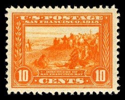 Discovery of San Francisco Bay - Orange - Perf 12 United States Postage Stamp | Panama-Pacific