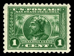 Vasco Nunez De Balboa - Green - Perf 10 United States Postage Stamp | Panama-Pacific