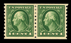 George Washington - Green - Single Line Watermark - Horizontal Imperforate - Perf 8 1/2 United States Postage Stamp | Washington-Franklin Series