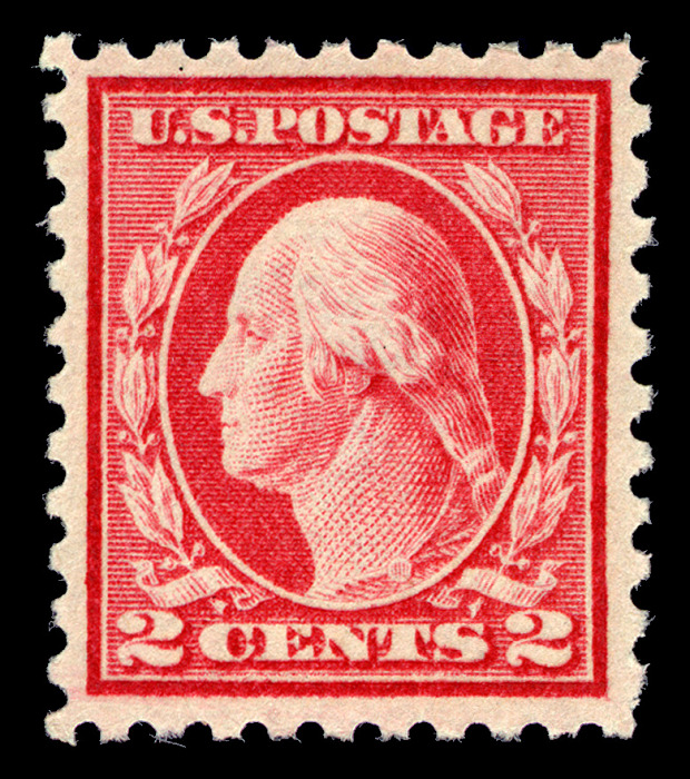 Watermark Single Line George Washington - Rose Red - Single Line Watermark - Type I - Perf 10 ...