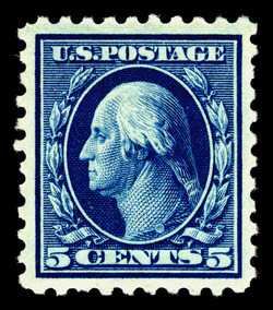 George Washington - Blue - Single Line Watermark - Perf 10 United States Postage Stamp | Washington-Franklin Series