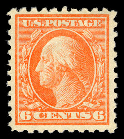 George Washington - Red Orange - Single Line Watermark - Perf 10 United States Postage Stamp | Washington-Franklin Series