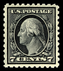 George Washington - Black - Single Line Watermark - Perf 10 United States Postage Stamp | Washington-Franklin Series