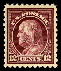 Benjamin Franklin - Claret Brown - Single Line Watermark - Perf 10 United States Postage Stamp | Washington-Franklin Series