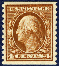George Washington - Brown - Single Line Watermark - Horizontal Imperforate - Perf 10 - Flat Plate United States Postage Stamp | Washington-Franklin Series