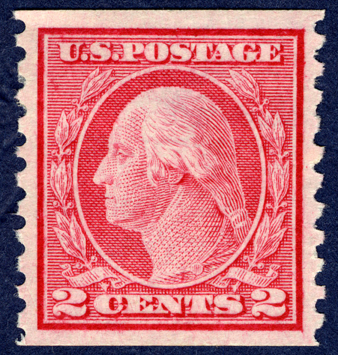 Watermark Single Line George Washington - Carmine Rose - Single Line Watermark - Type I ...