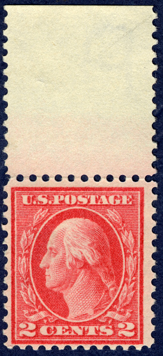 Watermark Single Line George Washington - Pale Carmine Red - Single Line Watermark - Type I ...