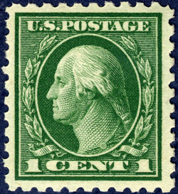 George Washington - Green - Unwatermarked - Perf 10 - Flat Plate United States Postage Stamp | Washington-Franklin Series