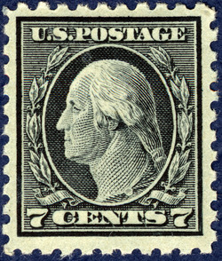 George Washington - Black - Unwatermarked - Perf 10 United States Postage Stamp | Washington-Franklin Series