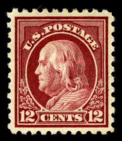 Benjamin Franklin - Claret Brown - Unwatermarked - Perf 10 United States Postage Stamp | Washington-Franklin Series