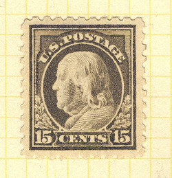 Benjamin Franklin - Gray - Unwatermarked - Perf 10 United States Postage Stamp | Washington-Franklin Series