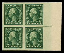 George Washington - Green - Unwatermarked - Imperforate - Flat Plate United States Postage Stamp | Washington-Franklin Series