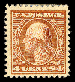 George Washington - Brown - Unwatermarked - Perf 11 United States Postage Stamp | Washington-Franklin Series