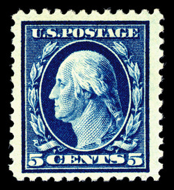 George Washington - Blue - Unwatermarked - Perf 11 United States Postage Stamp | Washington-Franklin Series