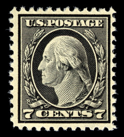 George Washington - Black - Unwatermarked - Perf 11 United States Postage Stamp | Washington-Franklin Series