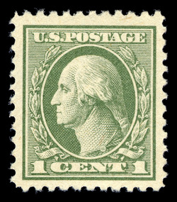 George Washington - Gray Green - Unwatermarked - Offset - Perf 11 United States Postage Stamp | Washington-Franklin Series