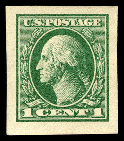 George Washington - Gray Green - Unwatermarked - Offset - Imperforate United States Postage Stamp | Washington-Franklin Series