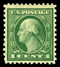George Washington - Green - Unwatermarked - Perf 11x10 United States Postage Stamp | Washington-Franklin Series