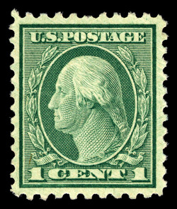 George Washington - Green - Unwatermarked - Perf 10x11 United States Postage Stamp | Washington-Franklin Series