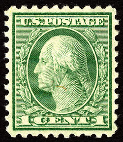George Washington - Green - Unwatermarked - Perf 10 - Rotary Plate United States Postage Stamp | Washington-Franklin Series