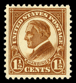 Warren Harding - Yellow Brown - Perf 11 United States Postage Stamp | Ordinary Postage Stamps - Issue of 1922